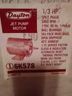 6k587 Dayton Jet Pump Motor Hp Rpm Nos