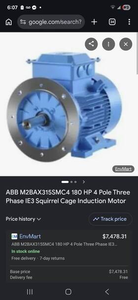 M2bax315smc4 Abb 180 Hp 3-phase 4-pole Induction Motor Foot/flange