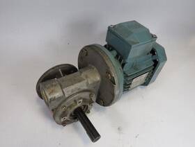 M2va63b-4 Abb .18/.22kw 1380/1650rpm Tefc 3ph .70/1.20a C/w Gear Reducer 7 1 Used