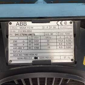 N-268s Abb M2aa 112 M 3kw 3-phase Electric Motor 1450/1755 Rpm 50/60hz Ip55 Teao
