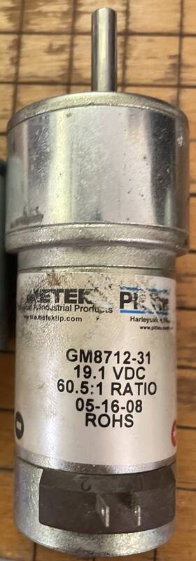 Gm8712-31 Ametek Pittman 19.1 Vdc 60.5 1 Ratio Gear Motor