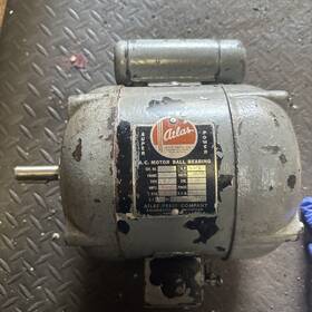 5244jl06690 Atlas Press Co. Kalamazoo Mich. Vintage Super Power 1/2 Hp Single Phase A/c Motor N0. 2720 1725 Rpm