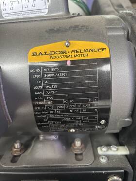 34m901-5422g1 Baldor Reliance Inverter Drive Motor .5hp 115/230 Volts 1725 Rpm