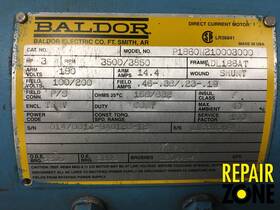 186at Baldor 3500/3850 3 Hp Rpm Fr Dc Motor Liquidation