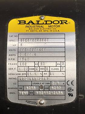35e010r936g2 Baldor 1 Hp Industrial Electric Motor 208-230/460v 1740rpm Flange