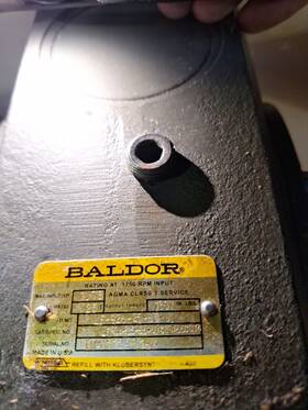 Lf-926-25-b5-j Baldor #451 90 Deg. Gear Box. 1.25 Inch Shaft
