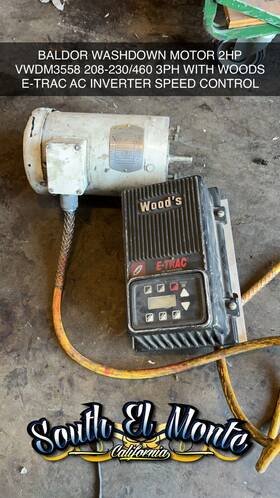 Vwdm3558 Baldor 2hp Washdown Motor With E-trac Inverter Speed Controller