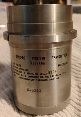 10112-1194 Bendix 31tx6b 1962 Aviation Aircraft Synchro Transmitter U.s. Navy