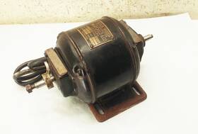 S4du323 Black Shield Swartchild & Co. Vtg Antique And 110v 1150rpm 3/8 Inch Shaft Electric Motor