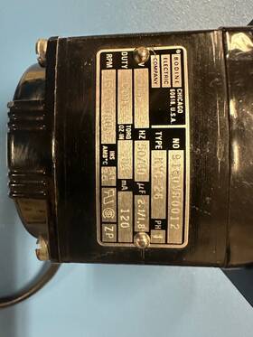 Kyc-26 Bodine Electric Company 115v 1500/1800 Rpm Motor