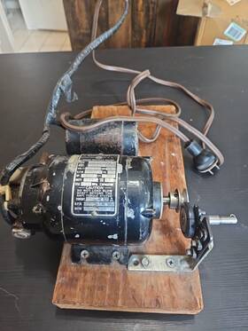 Nc-12r Bodine Vintage Electric Motor Speed Reducer Tested Works Wood Mount