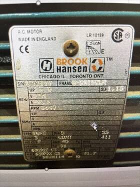 Da19d18 Brooks Hanson E759d18 W -da19d18 25hp Motor-used