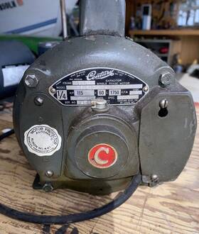 Csh-65l-dhk3-3f Century Electric Motor Vintage 1/4 Hp 1750 Rpm Tested And Works -