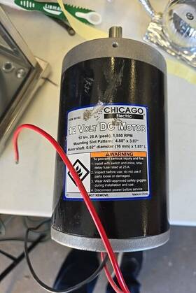 96142 Chicago Electric Item Dc Motor 12v 1/4hp 1550rpm 250watt 28amp
