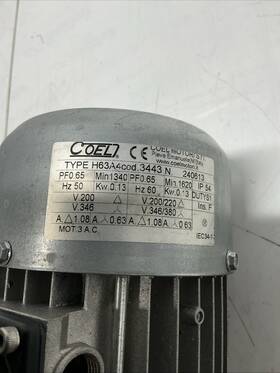 H63a4cod.3443 Coel N. 3 Phase Ac Electric Motor. Y-144