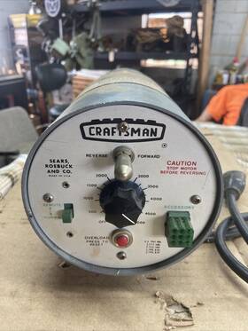 266.23450 Craftsman Electric Motor Variable Speed 3/4hp Drill Press Band Saw