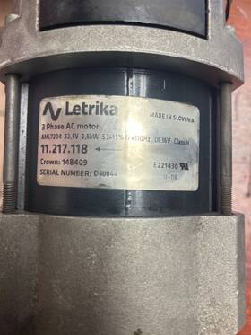 Aml7204 Crown Letrika 3-phase Ac Motor 22.5v 2.5kw 110hz Dc Voltage 36v