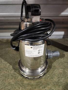 22l04l Dayton Submersible Sump Pump 3/4 Hp