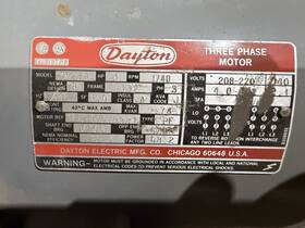 2n933l Dayton 1 Hp 208/220/440v 3 Phase Rpm 1740 Induction Motor