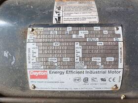 3kw34b Dayton Electric Motor Model 3 Hp 60 Hz Voltage 208-230/460 1765 Rpm