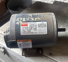 3n042k Dayton 3/4 Hp 230/460 Volts 1725 Rpm 3 Phase