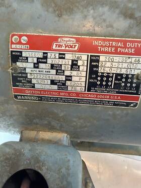 3n660a Dayton Tri Volt Transformer 3 Phase 220v 22.5a Used