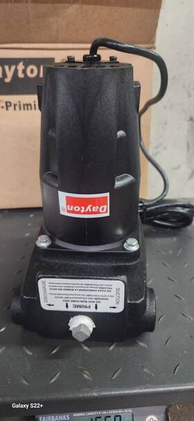 4cb57a Dayton Self-priming Portable Utility Pump 1/2 Hp 7000 Rpm 8 Amps