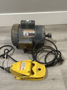 4k938p Dayton 3/4 Hp Capacitor-start Motor Foot Pedal Tested Working