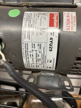 4yu29 Dayton Motor Psc 3/4 Hp 1725 115/230v 48z Oao