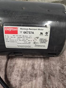 6k718ba Dayton 1/4 Hp Ac Split Phase Motor Frame 48z