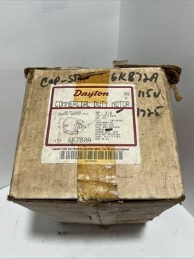 6k780a Dayton Split-phase Motor. 1/2 Hp 1725 Rpm. New Old Stock
