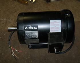 86-009 Delta Electric Motor 3 Hp 3450 Rpm Ph 145t 230/460 Shaper 7/8 Inch