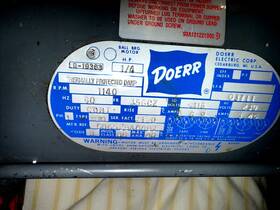 R19363 Doerr 1/4 Hp 1140 Rpm - Motor For Hazardous Locations