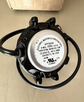 E128044 Electric Motors & Specialties Spfbe92 Garret Ems Ac Motor 9w 230v O.3 A 1550 Rpm 60/50 Hz