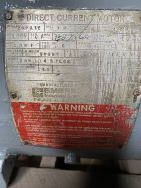 150-300v Emerson 289atz 40hp 1750rpm Fr. Fields 500 Volts Arm. Rebuilt Unit