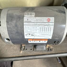 208-460v Emerson D1524m 1.5 Hp Three Phase Induction Motor 1725 Rpm Odp Foot-mounted