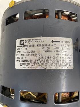 Ka55hxdme-403 Emerson Model 3/4hp Motor