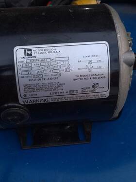 Sa55ph-i053 Emerson Motor 1/6 Hp 1725 Rpm 115 Volt 60 Hz 1 Ph Tested Euc
