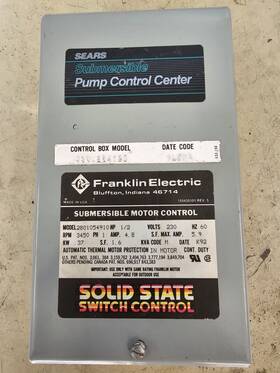 2801054910 Franklin Electric Submersible Motor Control 1/2 Hp 4.8 Amps