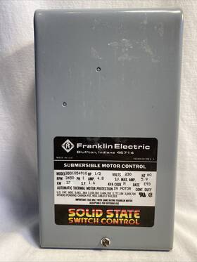 2801074910 Franklin Electric Model 3/4hp Submersible Motor Control Inch Untested