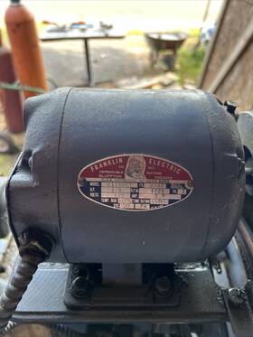 C119xc1 Franklyn Franklin Electric Motor Ph1 1725rpm 1hp Includes Switch And Plug Used