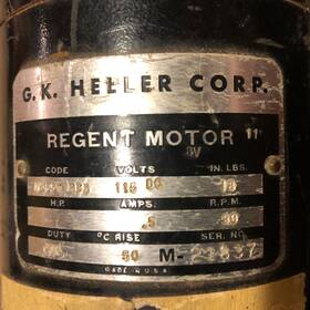 Msb9018b5 G.k. Heller Corp. Gk Regent Motor Lab Mixer Code 115v Dc 18 In Lbs .5 Amps 90 Rpm