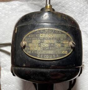 27307 Ge General Electric Dc Motor Black Compound Wound 1/200 Hp 2200 Rpm 110v Kf