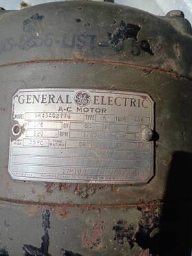 5k43ac2776 Ge General Electric 1/8 Hp 220v 3 Phase Motor Model