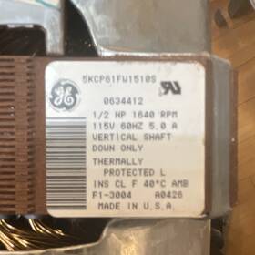 Ge 5kcp61fu1510s 1/2hp 115v Single Phase Induction Ac Motor 1640rpm 5a