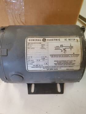 5kh35fn124g Ge 1/3 Hp Elec Motor Model # 3450 Rpm 115 Volts Frame 48