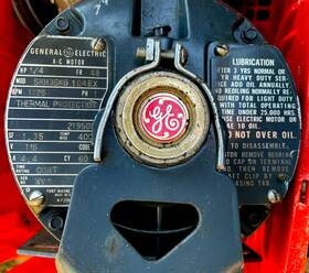 5kh35kg104ex Ge Vintage General Electric 1/4 Hp Ac Motor Mod# 5kh35kg 104ex 1725 Rpm Pre-owned