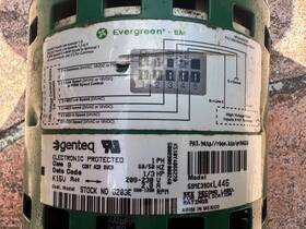 5sme39dxl446 Genteq Evergreen Electric Motor For Air Conditioning Handler