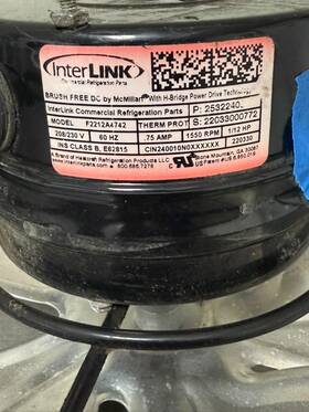 25322406 Heatcraft / Interlink Condenser Fan Assemble Ec Motor Blade And Mount