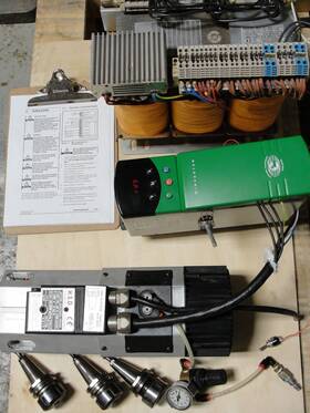 Iso30 Hsd Atc 5hp Cnc Spindle-drive-transformer 3 Tool Holders 400hz 24000 Rpm